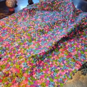 Sweet Vintage Bohemian Fairy Silky Mint Spirited Garden Scarf